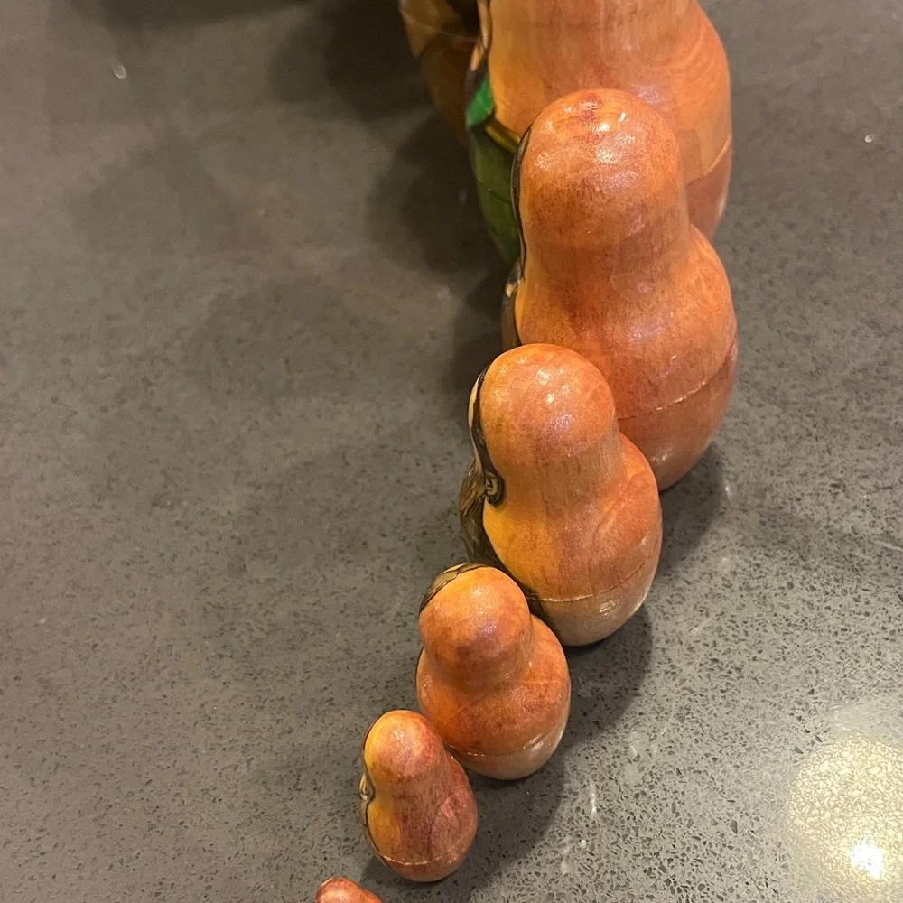 Matryoshka Russian Authors Vintage/Signed Rare 1995 Nesting Doll Set of 10-Rare - Picture 17 of 17